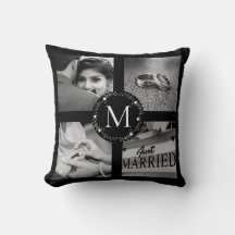 Monogrammed blk collage met naam, datum van de oog