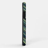 Monogrammed Blue Black Tribal Chevron Pattern Case-Mate iPhone Case (Achterkant/rechts)