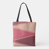 Monogrammed Blush Geometrisch Abstract Draagtas (Achterkant)
