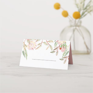 Monogrammed Blush Pink Australian Flowers Wedding