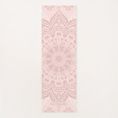 Monogrammed Boho Blush Pink Mandala Elegant Yogamat (Voorkant)