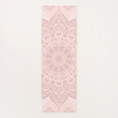 Monogrammed Boho Blush Pink Mandala Elegant Yogamat (Achterkant)