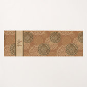 Monogrammed Boho Dark Rust Mandalas Yogamat (Voorkant (horizontaal))