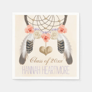 Monogrammed Boho Dream Catcher Afstudeerfeest Servet