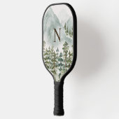 Monogrammed Bos en Berg Natuur Waterverf Pickleball Paddle (Links)