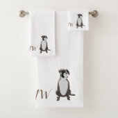 Monogrammed Boxer Dog Design Bad Handdoek (Insitu)