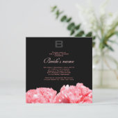 Monogrammed Bridal Shower Kaart (Staand voorkant)