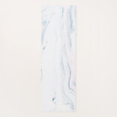 Monogrammed bruin en groen yoga pose silhouet yogamat (Achterkant)