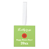 Monogrammed Bunco Dice Kerstfeestdag Kubus Ornament (Voorkant)