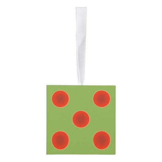 Monogrammed Bunco Dice Kerstfeestdag Kubus Ornament (Rechts)