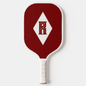 Monogrammed Burgundy Pickleball Paddle (Voorkant)
