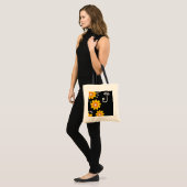 Monogrammed-canvas tassen:Gele bloemen Tote Bag (Voorkant (model))