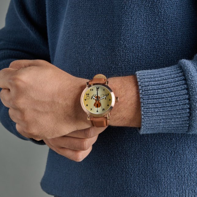 Monogrammed Cello Horloge (Pols)