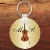 Monogrammed Cello Sleutelhanger (Voorkant)