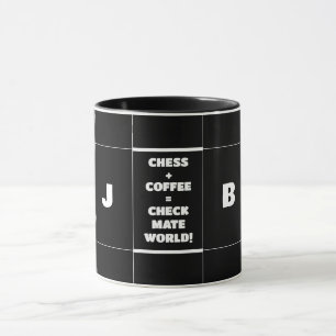 Monogrammed Chess & Coffee Mok