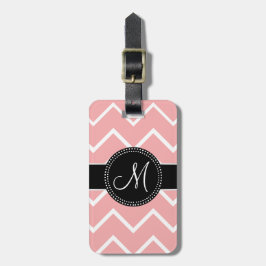 Monogrammed Chevron Bagagelabel