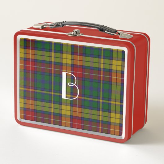 Monogrammed Clan Buchanan Pset Metal Lunch Box (Voorkant)
