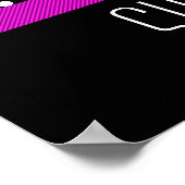 Monogrammed Classic Pink Polka-Dot w Heart Poster (Hoek)