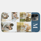 Monogrammed Collage Blauw I Telefoonhoesje Case-Mate iPhone Case (Achterkant (horizontaal))