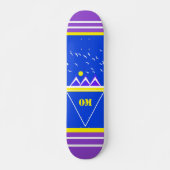 Monogrammed Colorful Mountain Logo Skateboard (Voorkant)