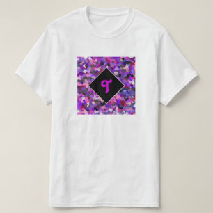 Monogrammed Confetti Paars T-shirt