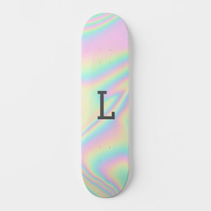 Monogrammed Cool Girly Moderne Regenboog Skateboard