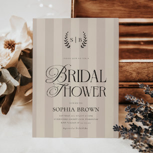 Monogrammed Country Club Vrijgezellenfeest Kaart