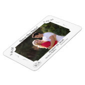 Monogrammed Cross & Rings Wedding Save the Date Magneet (Linkerzijde)