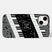 Monogrammed curve piano toetsen en muzieknoten Case-Mate iPhone case (Achterkant (horizontaal))