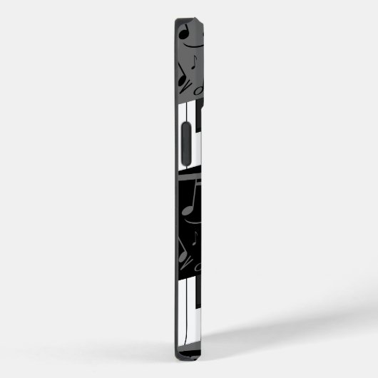 Monogrammed curve piano toetsen en muzieknoten Case-Mate iPhone case (Achterkant / Rechts)