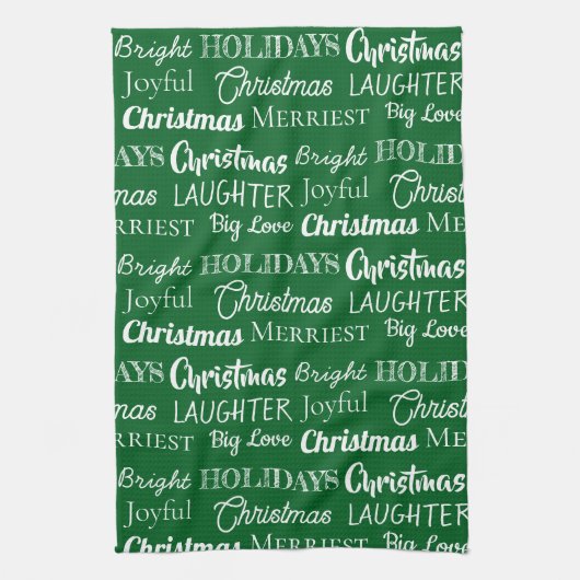 Monogrammed Custom Names for Christmas Theedoek (Verticaal)