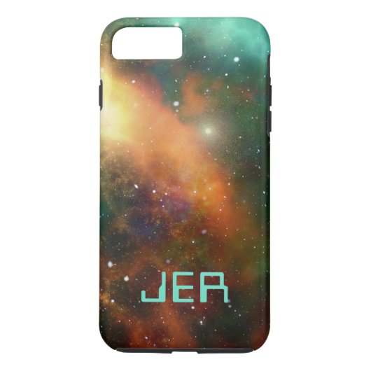 Monogrammed Custom Space Cosmic Cosmos Galaxy Case-Mate iPhone Case (Achterkant)