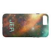Monogrammed Custom Space Cosmic Cosmos Galaxy Case-Mate iPhone Case (Achterkant (Horizontaal))