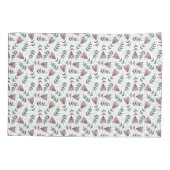 Monogrammed Cute Pink Floral Flowers Pattern Kussensloop (Achterkant)