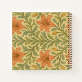 Monogrammed cute rustic kraft paper William Morris Notitieboek (Achterkant)