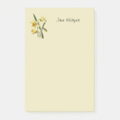 Monogrammed daffodil Post-it Notes (Devant)