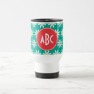 Monogrammed Daisy Stippen Reisbeker