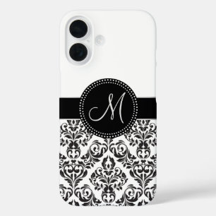 Monogrammed Damask iPhone 16 Hoesje