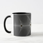 Monogrammed Dark Grey and Black Fractal Mok (Links)