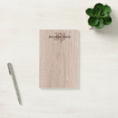 Monogrammed de Sjabloon van het Hout ziet Oude Man Post-it® Notes (Kantoor)