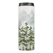 Monogrammed dennenbos en bergen thermosbeker (Achterkant)