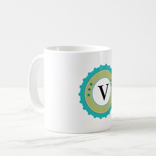 Monogrammed Designer Mok (Voorkant links)