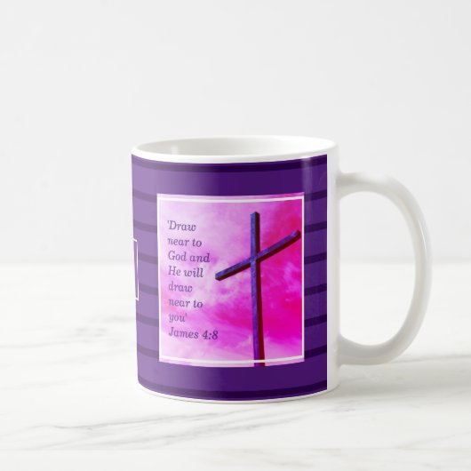 Monogrammed Draw nabij God Lenten Koffiemok (Rechts)