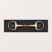 Monogrammed Eggbit Snaffle Bit Horse Industry Visitekaartjes (Buitenkant ongevouwen)
