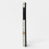 Monogrammed Eggshell Blue Moroccan Case-Mate iPhone Case (Achterkant/links)