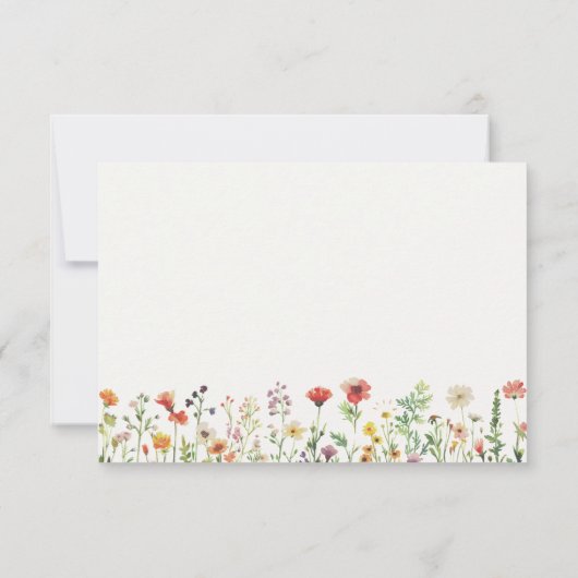 Monogrammed Elegant Boho Chic Note Kaart Notitiekaartje (Achterkant)