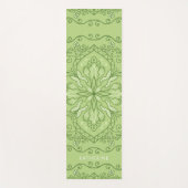 Monogrammed Elegant Boho Lime Green Mandala Yogamat (Voorkant)