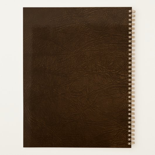 Monogrammed elegant goudbruin modern 2025 planner (Achterkant)