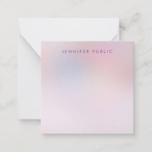 Monogrammed Elegant Kleuren Aangepaste Script Sjab Notitiekaartje