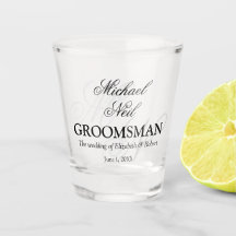 Monogrammed Elegant Minimalistische Groomsman Gift